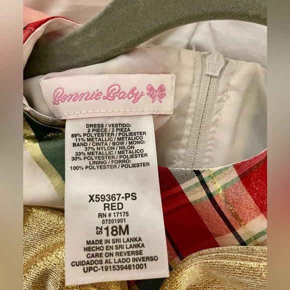 Red, Green and Gold Plaid Holiday Dress - Picture 3 of 3